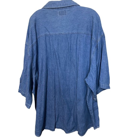 CST Blues Denim Shirt Size 30 With Embroidered Teddy Bear Patriotic Teacher - Picture 2 of 5